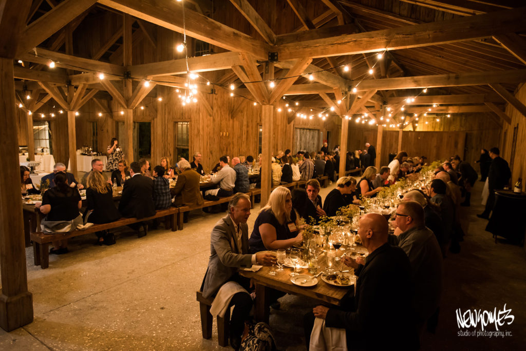 Dinner party in the cotton dock in Boone Hall