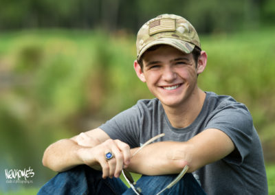 smiling male teen outside