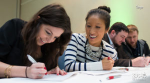 students laughing